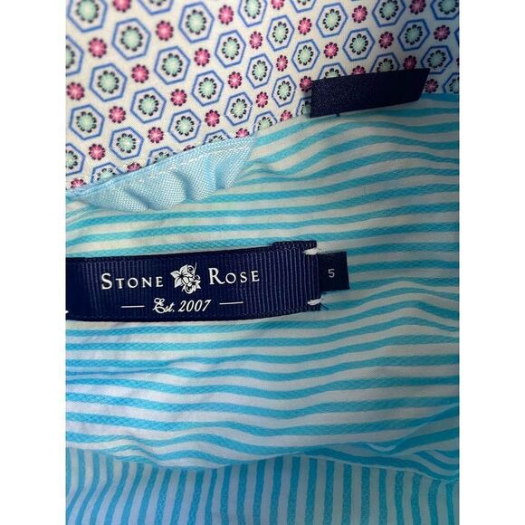 Stone Rose Button Down Dress Shirt Contrast Collar / Cuff - Size XL - Picture 3 of 10